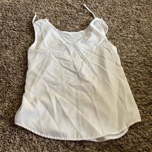 Tank top blouse, white. Zipper back